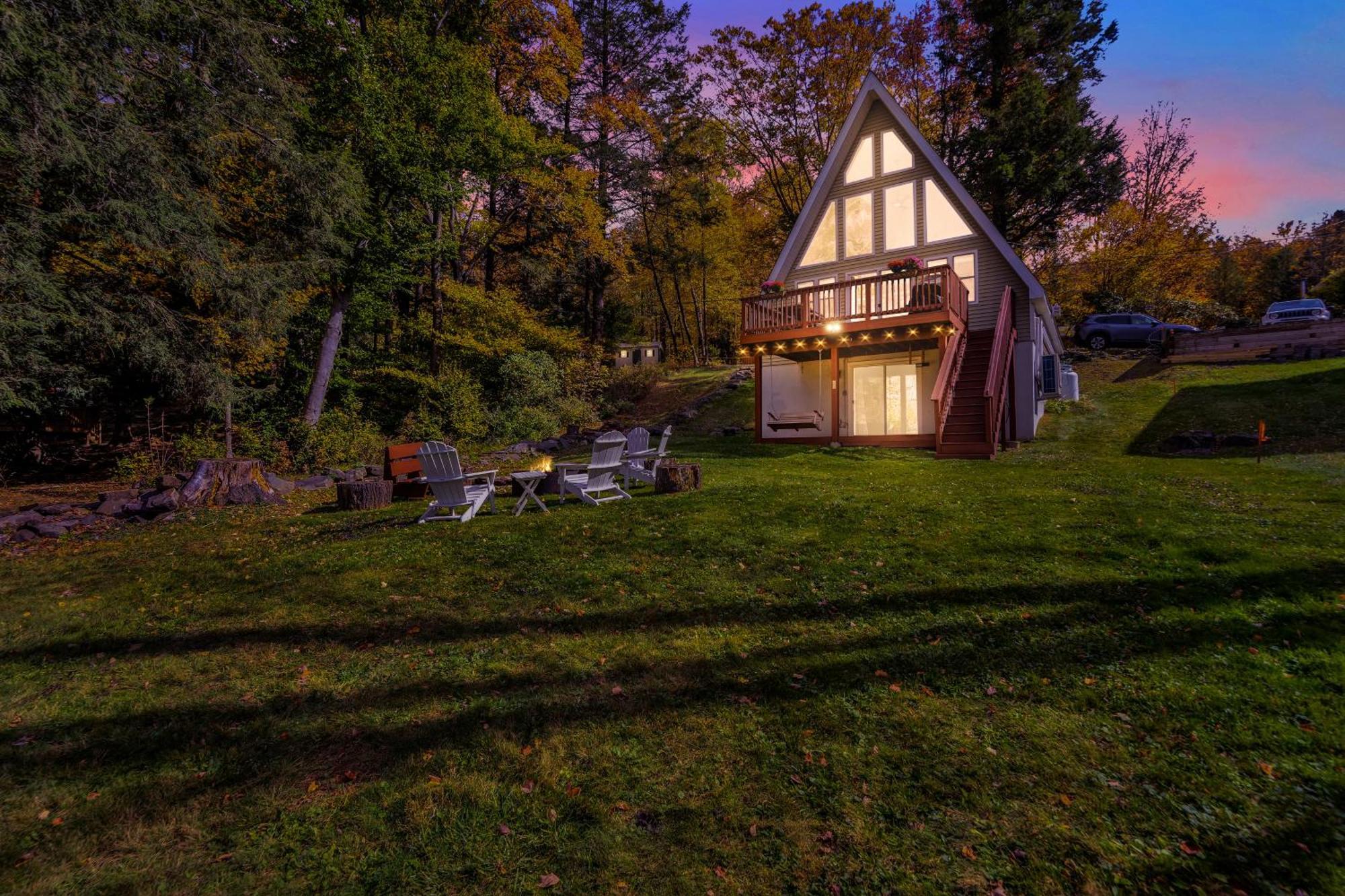 Lakefront A-Frame, Dock, Kayaks, Fireplace, Games Lake Ariel Dış mekan fotoğraf